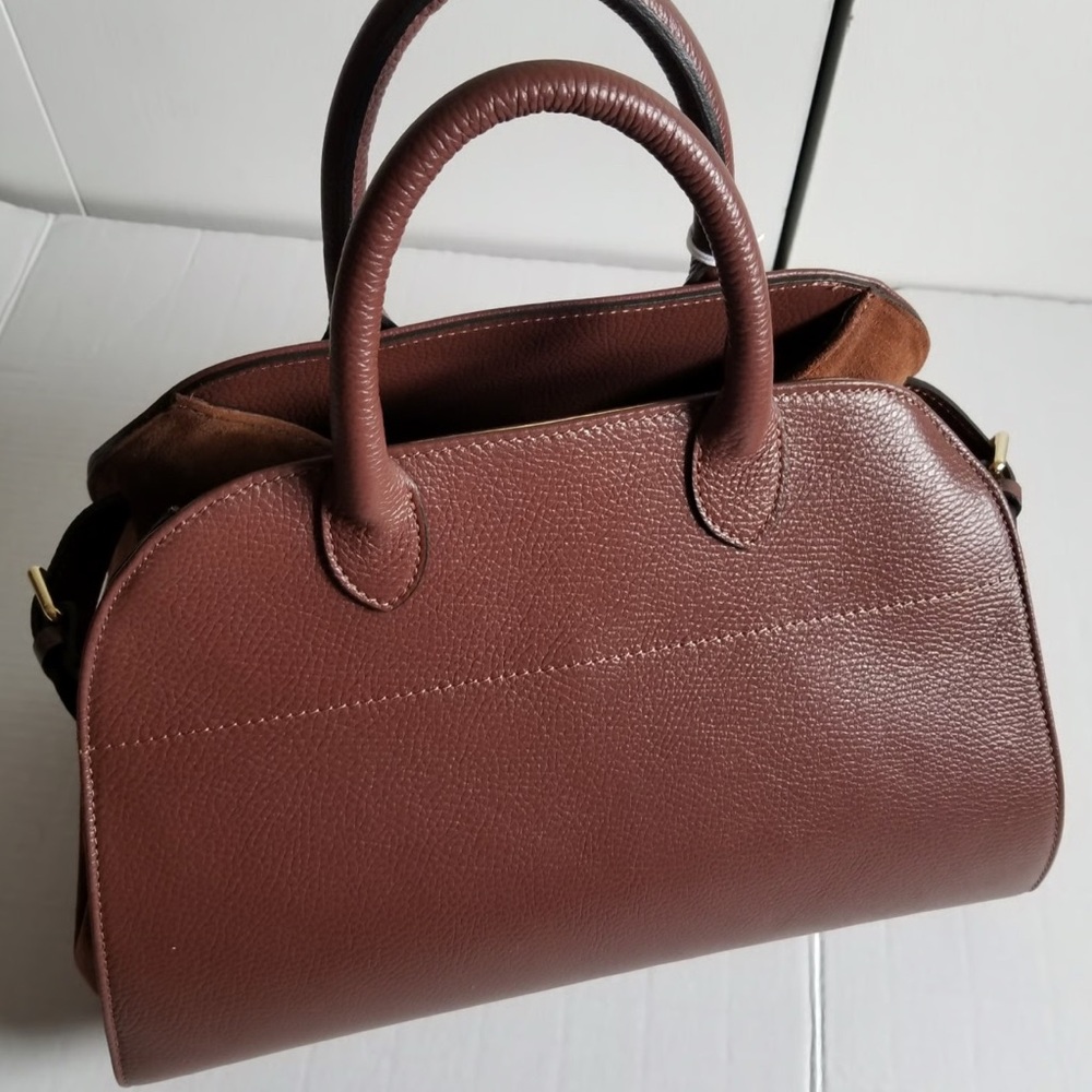Anna Paola Viral Brown Leather & Suede Handbag